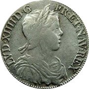 France 1/2 ECU Louis XIV 1649 G KM# 164.8 LVD XIIII D G FR ET NAV REX coin obverse France 1/2 ECU Louis XIV 1649 G KM# 164.8 LVD XIIII D G FR ET NAV REX coin obverse