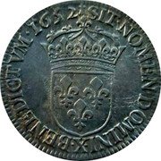 France 1/2 ECU Louis XIV 1652 X KM# 164.22 SIT NOMEN DOMINI X BENEDICTVM 1652 coin reverse France 1/2 ECU Louis XIV 1652 X KM# 164.22 SIT NOMEN DOMINI X BENEDICTVM 1652 coin reverse