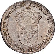 France 1/2 ECU Louis XIV 1662 L KM# 202.9 SIT NOMEN DOMINI L BENEDICTVM 1662 coin reverse France 1/2 ECU Louis XIV 1662 L KM# 202.9 SIT NOMEN DOMINI L BENEDICTVM 1662 coin reverse