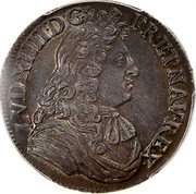 France 1/2 ECU Louis XIV 1679 D KM# 230.3 LVD XIIII D G FR ET NAV REX coin obverse France 1/2 ECU Louis XIV 1679 D KM# 230.3 LVD XIIII D G FR ET NAV REX coin obverse