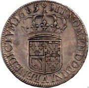 France 1/2 ECU Louis XIV 1685 A KM# 262.1 SIT NOMEN DOMINI A BENEDICTVM 1685 coin reverse France 1/2 ECU Louis XIV 1685 A KM# 262.1 SIT NOMEN DOMINI A BENEDICTVM 1685 coin reverse