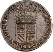 France 1/2 ECU Louis XIV 1686 Crowned L KM# 262.4 SIT NOMEN DOMINI L BENEDICTVM 1686 coin reverse France 1/2 ECU Louis XIV 1686 Crowned L KM# 262.4 SIT NOMEN DOMINI L BENEDICTVM 1686 coin reverse