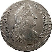 France 1/2 ECU Louis XIV 1693 Crowned S KM# 295.27 LVD XIIII D G FR ET NAV REX coin obverse France 1/2 ECU Louis XIV 1693 Crowned S KM# 295.27 LVD XIIII D G FR ET NAV REX coin obverse
