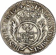 France 1/2 ECU Louis XIV 1694 KM# 296 SIT NOMEN DOMINI A BENEDICTVM 1694 coin reverse France 1/2 ECU Louis XIV 1694 KM# 296 SIT NOMEN DOMINI A BENEDICTVM 1694 coin reverse