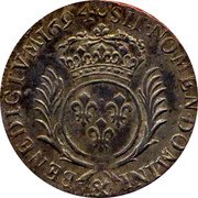 France 1/2 ECU Louis XIV 1694 & KM# 295.24 SIT NOMEN DOMINI & BENEDICTVM 1694 coin reverse France 1/2 ECU Louis XIV 1694 & KM# 295.24 SIT NOMEN DOMINI & BENEDICTVM 1694 coin reverse