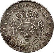 France 1/2 ECU Louis XIV 1694 H KM# 295.9 SIT NOMEN DOMINI H BENEDICTVM 1694 coin reverse France 1/2 ECU Louis XIV 1694 H KM# 295.9 SIT NOMEN DOMINI H BENEDICTVM 1694 coin reverse