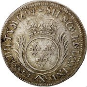 France 1/2 ECU Louis XIV 1694 N KM# 295.14 SIT NOMEN DOMINI N BENEDICTVM 1694 coin reverse France 1/2 ECU Louis XIV 1694 N KM# 295.14 SIT NOMEN DOMINI N BENEDICTVM 1694 coin reverse