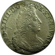 France 1/2 ECU Louis XIV 1694 V KM# 295.20 LVD XIIII D G FR ET NAV REX coin obverse France 1/2 ECU Louis XIV 1694 V KM# 295.20 LVD XIIII D G FR ET NAV REX coin obverse