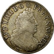 French 1/2 ECU 1695 coins
