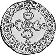 France 1/2 ECU D’or Louis XIII 1615 B KM# 54 CHRISTVS REGNAT VINCIT ET IMP 1615 B coin reverse