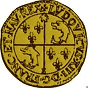 France 1/2 ECU D’or Louis XIII 1641 KM# 122 LVDOVICVS XIII D G FRANC ET NAV REX coin obverse France 1/2 ECU D’or Louis XIII 1641 KM# 122 LVDOVICVS XIII D G FRANC ET NAV REX coin obverse