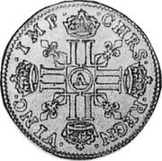 France 1/2 Louis D'or Louis XIII 1640 A KM# 103 CHRS REGN VINC IMP A coin reverse France 1/2 Louis D'or Louis XIII 1640 A KM# 103 CHRS REGN VINC IMP A coin reverse