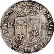 France 1/4 ECU Henri IV 1603 KM# 31 GRATIA DEI SVM ID Q SVM 1603 II II coin reverse France 1/4 ECU Henri IV 1603 KM# 31 GRATIA DEI SVM ID Q SVM 1603 II II coin reverse