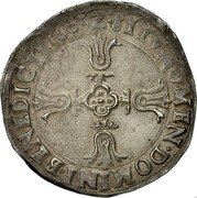France 1/4 ECU Henry IV 1603 Z KM# 30 SIT NOMEN DOMINI BENEDICTVM 1602 Z coin reverse France 1/4 ECU Henry IV 1603 Z KM# 30 SIT NOMEN DOMINI BENEDICTVM 1602 Z coin reverse