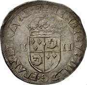 France 1/4 ECU Henry IV 1603 Z KM# 30 HENRICVS IIII D G FRAN ET NAV REX II II coin obverse France 1/4 ECU Henry IV 1603 Z KM# 30 HENRICVS IIII D G FRAN ET NAV REX II II coin obverse