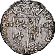 France 1/4 ECU Henry IV 1604 KM# 1.1 GRATIA DEI SVM IDQ SVM 1604 II II coin reverse France 1/4 ECU Henry IV 1604 KM# 1.1 GRATIA DEI SVM IDQ SVM 1604 II II coin reverse