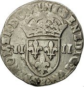France 1/4 ECU Louis XIII 1615 B KM# 47.2 SIT NOMEN DOMINI BENEDICTVM B II II coin reverse France 1/4 ECU Louis XIII 1615 B KM# 47.2 SIT NOMEN DOMINI BENEDICTVM B II II coin reverse
