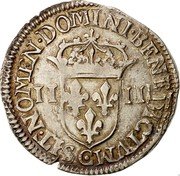 France 1/4 ECU Louis XIII 1615 C KM# 47.3 SIT NOMEN DOMINI BENEDICTVM C II II coin reverse France 1/4 ECU Louis XIII 1615 C KM# 47.3 SIT NOMEN DOMINI BENEDICTVM C II II coin reverse