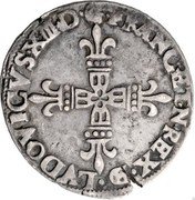 France 1/4 ECU Louis XIII 1630 KM# 49.2 LVDOVICVS XIII D G FRANC ET N REX BD coin obverse France 1/4 ECU Louis XIII 1630 KM# 49.2 LVDOVICVS XIII D G FRANC ET N REX BD coin obverse