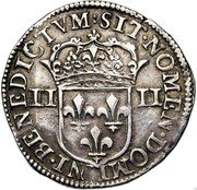 France 1/4 ECU Louis XIII 1641 AR KM# 47.22 SIT NOMEN DOMI NI BENEDICTVM II II coin reverse France 1/4 ECU Louis XIII 1641 AR KM# 47.22 SIT NOMEN DOMI NI BENEDICTVM II II coin reverse