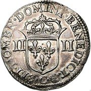 France 1/4 ECU Louis XIV 1644 C KM# 142.3 SIT NOMEN DOMINI BENEDICT C II II coin reverse France 1/4 ECU Louis XIV 1644 C KM# 142.3 SIT NOMEN DOMINI BENEDICT C II II coin reverse