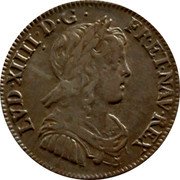 France 1/4 ECU Louis XIV 1652 A KM# 162.1 LVD XIIII D G FR ET NAV REX coin obverse France 1/4 ECU Louis XIV 1652 A KM# 162.1 LVD XIIII D G FR ET NAV REX coin obverse