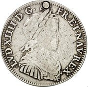 France 1/4 ECU Louis XIV 1653 X KM# 162.20 LVD XIIII D G FR ET NAV REX coin obverse France 1/4 ECU Louis XIV 1653 X KM# 162.20 LVD XIIII D G FR ET NAV REX coin obverse