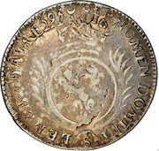 France 1/4 ECU Louis XIV 1693 S KM# 293.17 SIT NOMEN DOMINI S BENEDICTVM 1693 coin reverse France 1/4 ECU Louis XIV 1693 S KM# 293.17 SIT NOMEN DOMINI S BENEDICTVM 1693 coin reverse