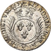 France 1/4 ECU Louis XIV 1694 N KM# 293.14 SIT NOMEN DOMINI N BENEDICTVM 1693 coin reverse France 1/4 ECU Louis XIV 1694 N KM# 293.14 SIT NOMEN DOMINI N BENEDICTVM 1693 coin reverse