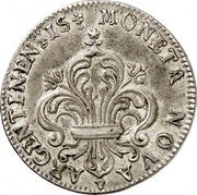 France 1/4 ECU Louis XIV 1696 BB KM# 307 MONETA NOVA ARGENTINENSIS coin obverse France 1/4 ECU Louis XIV 1696 BB KM# 307 MONETA NOVA ARGENTINENSIS coin obverse