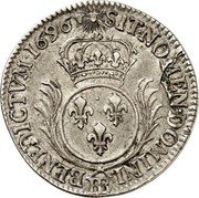 France 1/4 ECU Louis XIV 1696 BB KM# 307 SIT NOMEN DOMINI BB BENEDICTVM 1696 coin reverse France 1/4 ECU Louis XIV 1696 BB KM# 307 SIT NOMEN DOMINI BB BENEDICTVM 1696 coin reverse