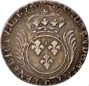 France 1/4 ECU (Louis XIV) KM# 293.15 SIT NOMEN DOMINI O BENEDICTUM 1697 coin reverse France 1/4 ECU (Louis XIV) KM# 293.15 SIT NOMEN DOMINI O BENEDICTUM 1697 coin reverse