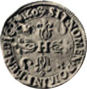 France 1/4 Franc Henry IV 1603 KM# 18 SIT NOMEN DOMINI BENEDICTVM 1603 H coin reverse