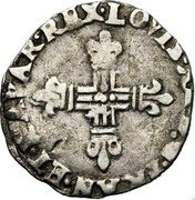 France 1/8 ECU Louis XIII 1611 C KM# 45 LOVIS XIII D G FRANC ET NAVAR REX coin obverse
