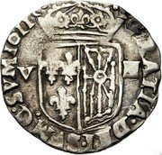 France 1/8 ECU Louis XIII 1611 C KM# 45 GRATIA DEI SVM Q SVM 1611 V III coin reverse