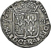 France 1/8 ECU Louis XIV 1648 KM# 168 GRCIA DEI SVM ID O SVM 1648 Q V III coin reverse France 1/8 ECU Louis XIV 1648 KM# 168 GRCIA DEI SVM ID O SVM 1648 Q V III coin reverse
