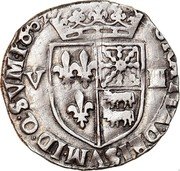 France 1/8 ECU (Henry IV) KM# 2.2 GRATIA D SVM ID Q SVM 1605 V III coin reverse France 1/8 ECU (Henry IV) KM# 2.2 GRATIA D SVM ID Q SVM 1605 V III coin reverse
