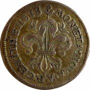 France 10 Sols Louis XIV 1682 BB KM# 248 MONETA NOVA ARGENTINENSIS coin obverse France 10 Sols Louis XIV 1682 BB KM# 248 MONETA NOVA ARGENTINENSIS coin obverse