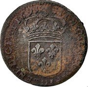 France 15 Deniers Louis XIV 1693 A KM# 285.1 SIT NOMEN DOMINI BENEDICTVM 1693 coin reverse France 15 Deniers Louis XIV 1693 A KM# 285.1 SIT NOMEN DOMINI BENEDICTVM 1693 coin reverse