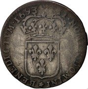 France 15 Deniers Louis XIV 1693 M KM# 285.11 SIT NOMEN DOMINI BENEDICTVM 1693 coin reverse France 15 Deniers Louis XIV 1693 M KM# 285.11 SIT NOMEN DOMINI BENEDICTVM 1693 coin reverse