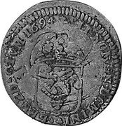 France 15 Deniers Louis XIV 1694 H KM# 287.3 SIT NOMEN DOMINI BENEDICTVM 1694 coin reverse France 15 Deniers Louis XIV 1694 H KM# 287.3 SIT NOMEN DOMINI BENEDICTVM 1694 coin reverse