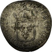 France 15 Deniers Louis XIV 1694 H KM# 286.4 SIT NOMEN DOMINI BENEDICTVM 1694 coin reverse France 15 Deniers Louis XIV 1694 H KM# 286.4 SIT NOMEN DOMINI BENEDICTVM 1694 coin reverse