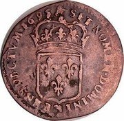 France 15 Deniers Louis XIV 1695 D KM# 285.5 SIT NOMEN DOMINI BENEDICTVM 1693 coin reverse France 15 Deniers Louis XIV 1695 D KM# 285.5 SIT NOMEN DOMINI BENEDICTVM 1693 coin reverse