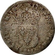 France 15 Deniers Louis XIV 1695 & KM# 285.20 SIT NOMEN DOMINI BENEDICTVM 1695 coin reverse France 15 Deniers Louis XIV 1695 & KM# 285.20 SIT NOMEN DOMINI BENEDICTVM 1695 coin reverse