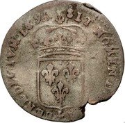 France 15 Deniers Louis XIV 1696 N KM# 285.12 SIT NOMEN DOMINI BENEDICTVM 1696 coin reverse France 15 Deniers Louis XIV 1696 N KM# 285.12 SIT NOMEN DOMINI BENEDICTVM 1696 coin reverse