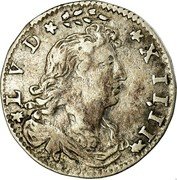 France 2 Sols Louis XIV 1674 A KM# 231 LVD XIIII coin obverse France 2 Sols Louis XIV 1674 A KM# 231 LVD XIIII coin obverse