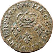 France 4 Deniers Louis XIV 1699 BB KM# 310 PIECE DE IIII DENIERS 1699 BB coin reverse France 4 Deniers Louis XIV 1699 BB KM# 310 PIECE DE IIII DENIERS 1699 BB coin reverse