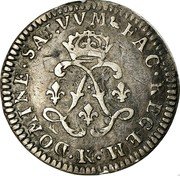 France 4 Sols 2 Deniers Louis XIV 1691 K KM# 281.7 DOMINE SALVVM FAC REGEM K coin reverse France 4 Sols 2 Deniers Louis XIV 1691 K KM# 281.7 DOMINE SALVVM FAC REGEM K coin reverse