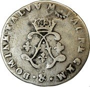 France 4 Sols 2 Deniers Louis XIV 1692 & KM# 281.19 DOMINE SALVVM FAC REGEM & coin reverse France 4 Sols 2 Deniers Louis XIV 1692 & KM# 281.19 DOMINE SALVVM FAC REGEM & coin reverse