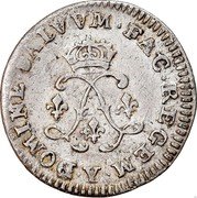 France 4 Sols 2 Deniers Louis XIV 1692 V KM# 281.15 V DOMINE SALVVM FAC REGEM coin reverse France 4 Sols 2 Deniers Louis XIV 1692 V KM# 281.15 V DOMINE SALVVM FAC REGEM coin reverse
